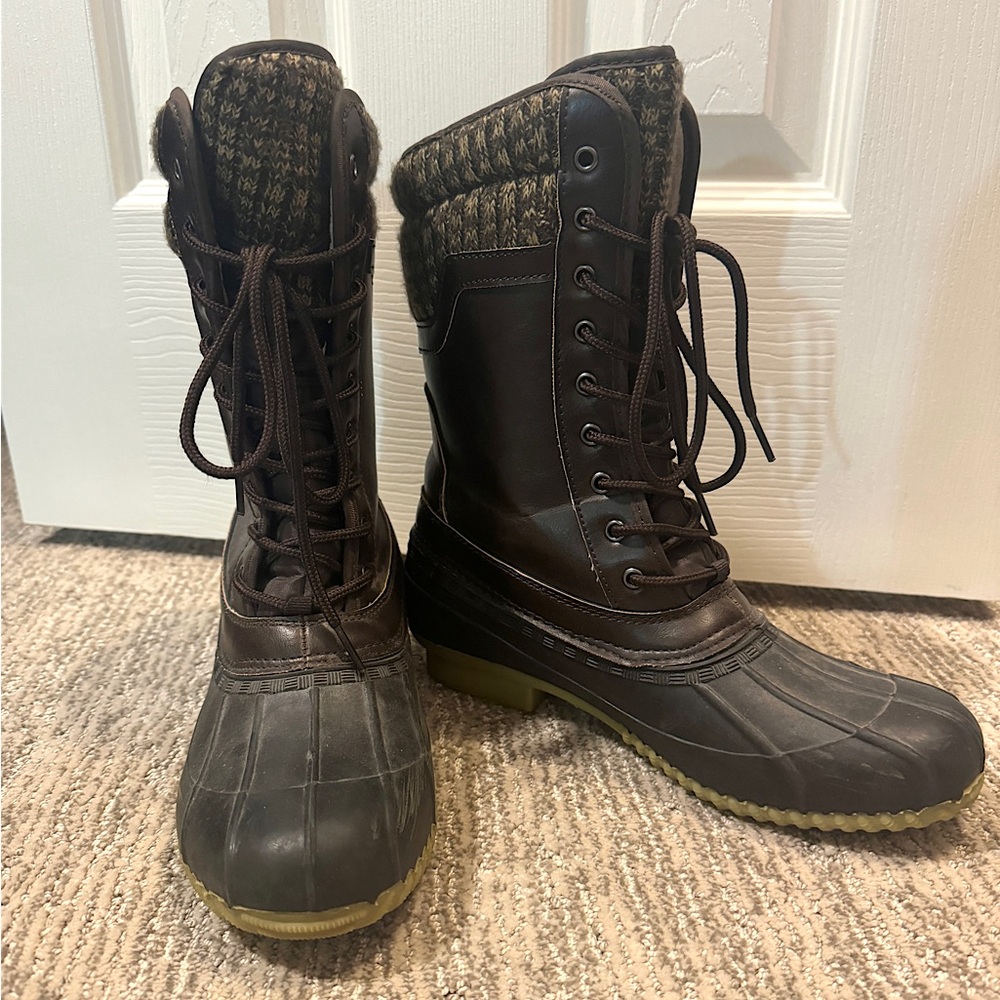 Dark Brown Duck Boots